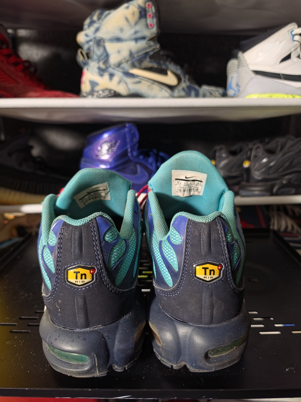 🔥 Nike Air Max Plus TN Teal & Navy Sneakers Men Size 10.5 - Picture 7 of 11